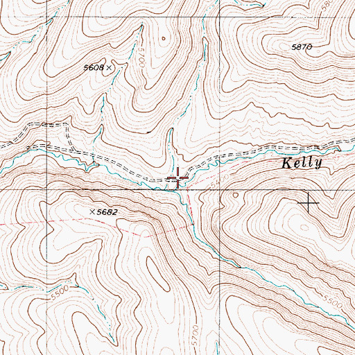 Topographic Map of Tall Corral Creek, NV