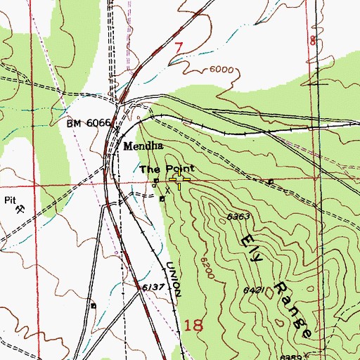 Topographic Map of The Point, NV
