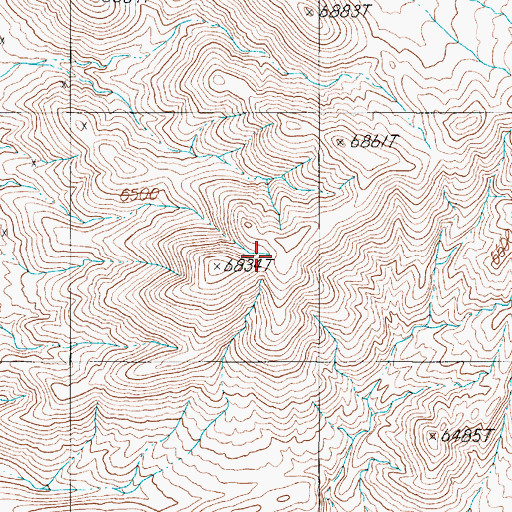 Topographic Map of Weepah Hills, NV