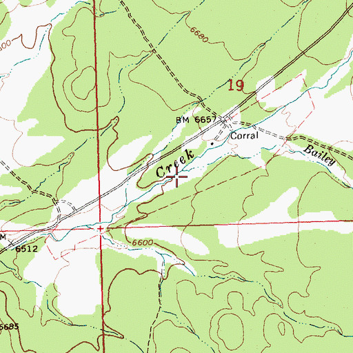 Topographic Map of Bailey Creek, NV