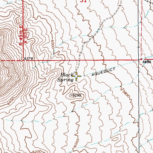 Topographic Map of Black Spring, NV