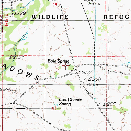 Topographic Map of Bole Spring, NV