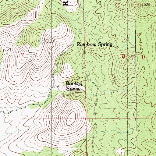 Topographic Map of Bootleg Spring, NV