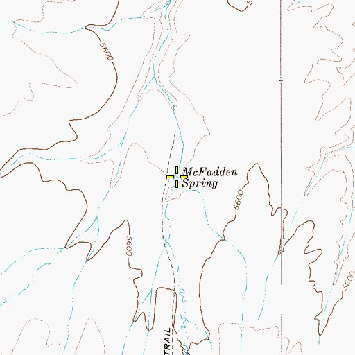 Topographic Map of McFadden Spring, NV