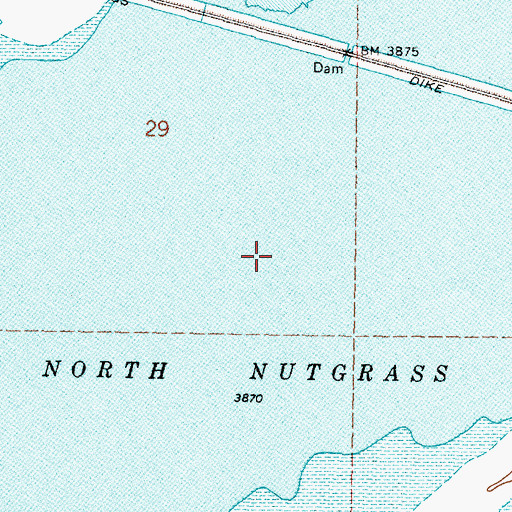 Topographic Map of North Nutgrass, NV