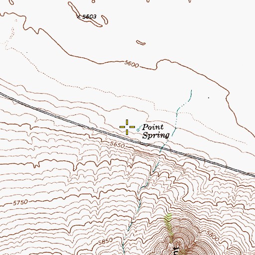 Topographic Map of Point Spring, NV