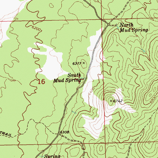 Topographic Map of South Mud Spring, NV
