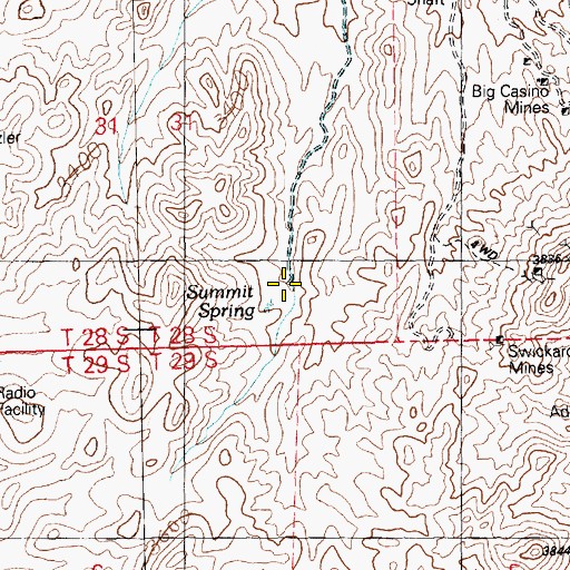 Topographic Map of Summit Spring, NV