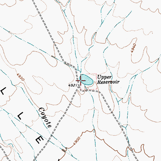 Topographic Map of Upper Reservoir, NV