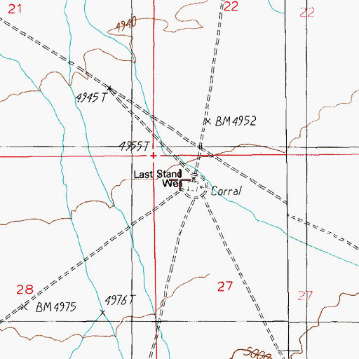 Topographic Map of Last Stand Well, NV