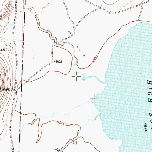 Topographic Map of High Rock Creek, NV