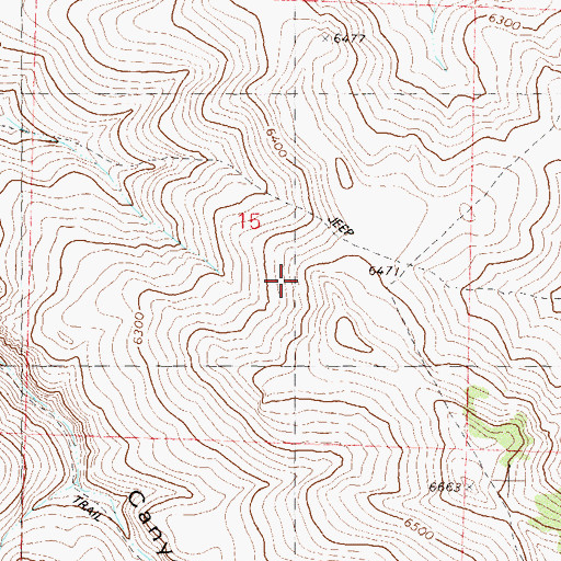 Topographic Map of Lost Creek Hills, NV