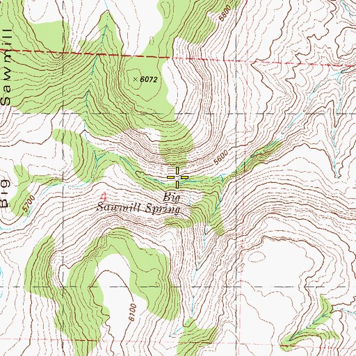 Topographic Map of Table Spring, NV
