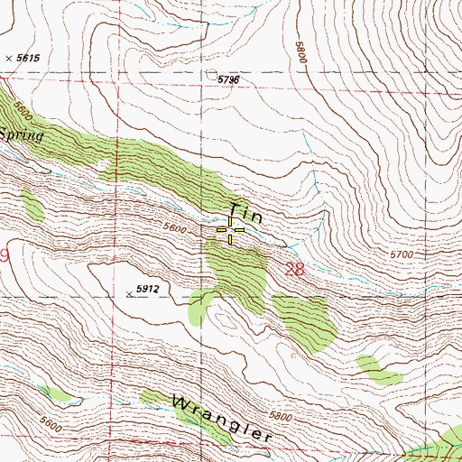 Topographic Map of Black Mountain Spring, NV