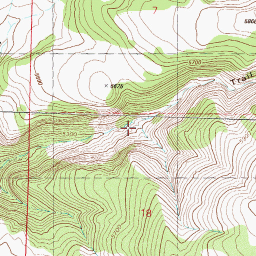 Topographic Map of Trail Canyon Spring, NV