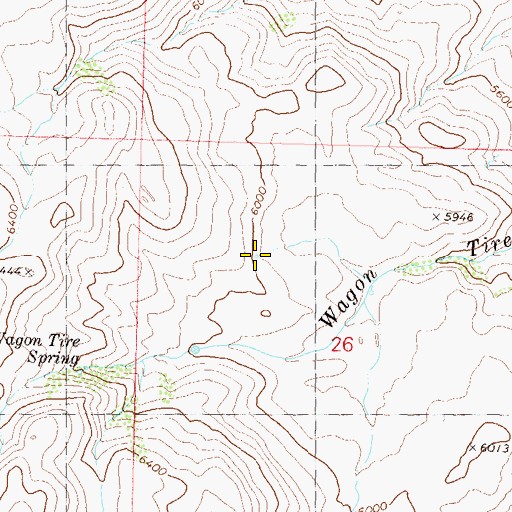 Topographic Map of Aspen Spring, NV
