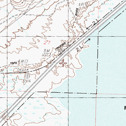 Topographic Map of Cattmans Well (historical), NV