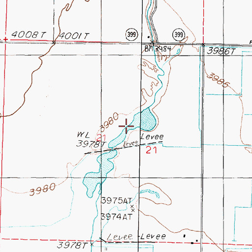 Topographic Map of Big Slough, NV