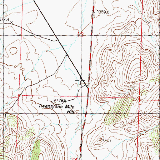 Topographic Map of Blondell Ranch, NV