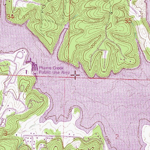 Topographic Map of Puckett Post Office (historical), AR