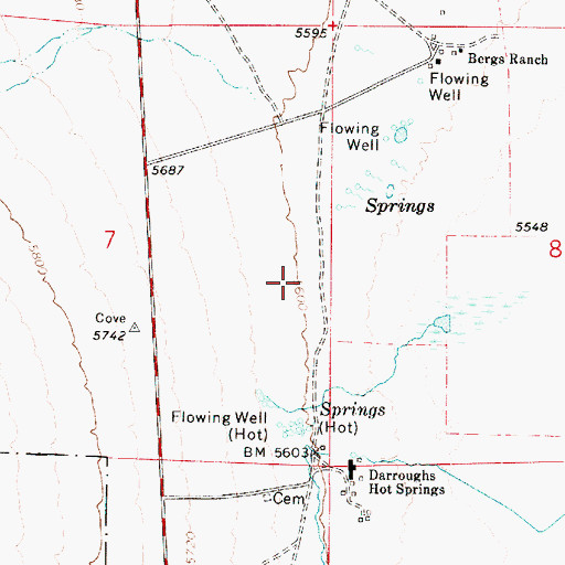 Topographic Map of Darroughs Stage Station (historical), NV