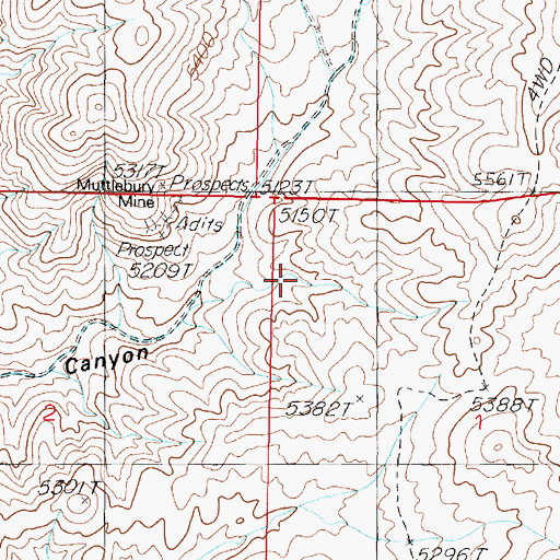 Topographic Map of Muckleberry Spring, NV