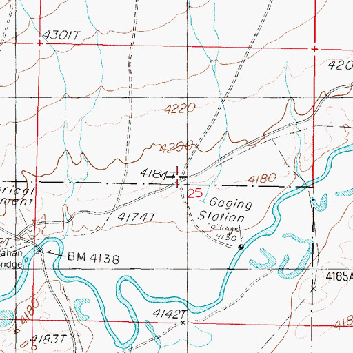 Topographic Map of Saint Marys (historical), NV