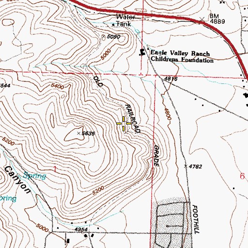 Topographic Map of Montreal Mine, NV