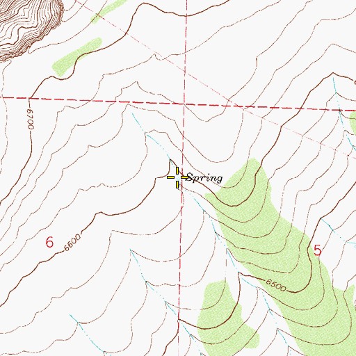 Topographic Map of Beebe Spring, NV