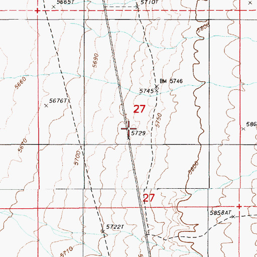 Topographic Map of Hot Springs Ranch, NV