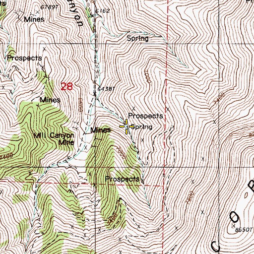 Topographic Map of Cherry Tree Spring, NV