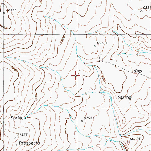 Topographic Map of Goyeneche Spring Number Three, NV