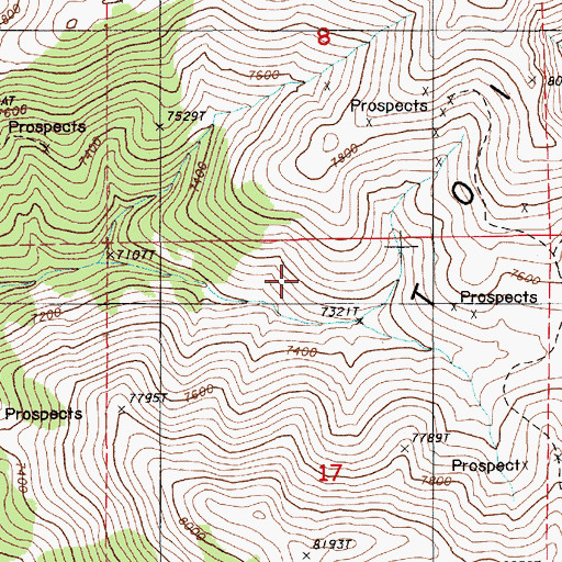 Topographic Map of Coal Canyon Spring Number Two, NV