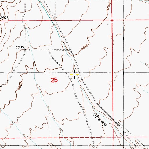Topographic Map of Old Thomas Spring, NV