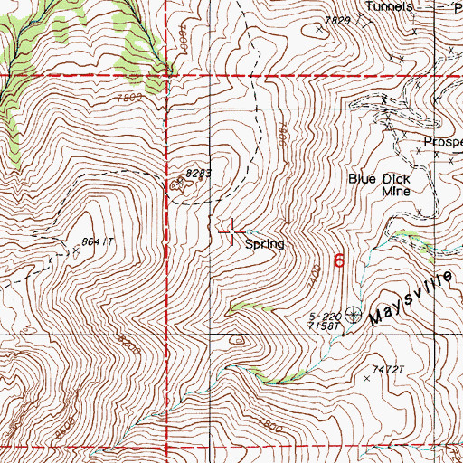 Topographic Map of Buck Spring, NV