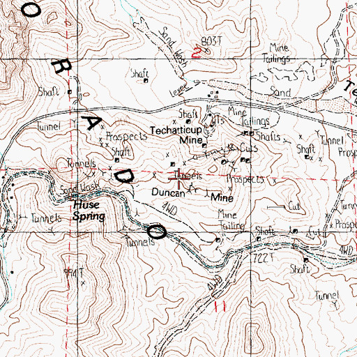 Topographic Map of Mount Duncan, NV