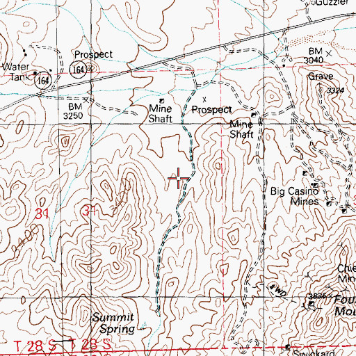 Topographic Map of Camp Sunrise (historical), NV