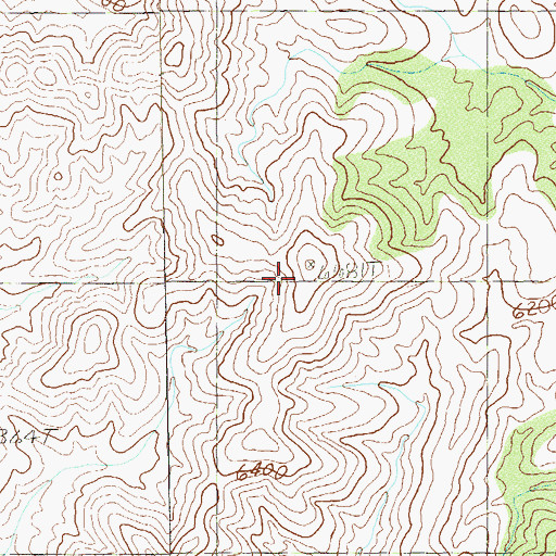 Topographic Map of Bald Knob, NV