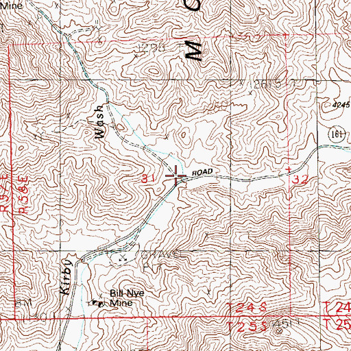 Topographic Map of Galena Wash, NV