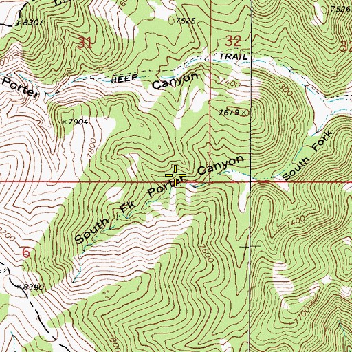 Topographic Map of Snell Spring, NV