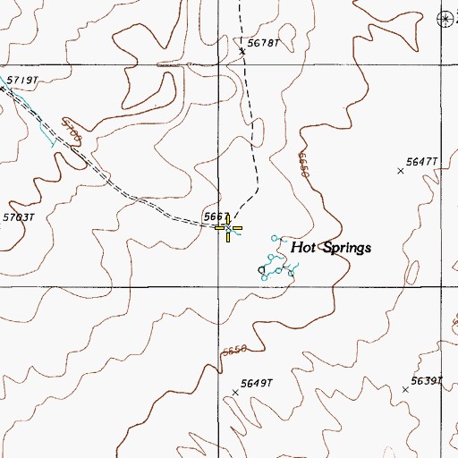 Topographic Map of Crow Spring, NV