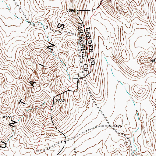 Topographic Map of Soldiers Spring Pass, NV