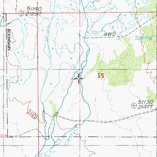 Topographic Map of Winters Ranch, NV