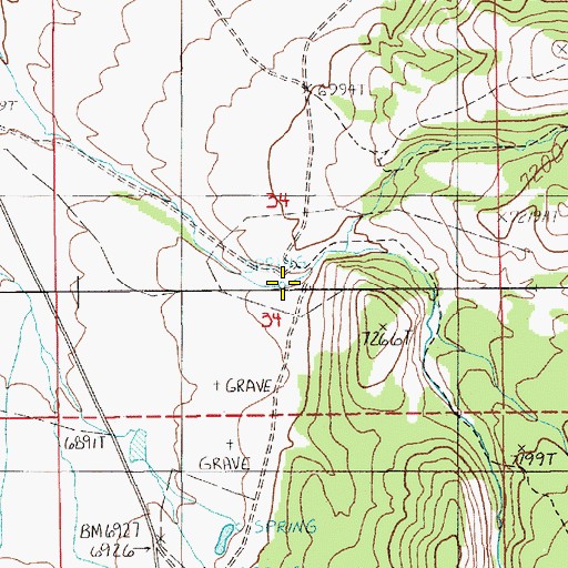 Topographic Map of Allison Spring, NV