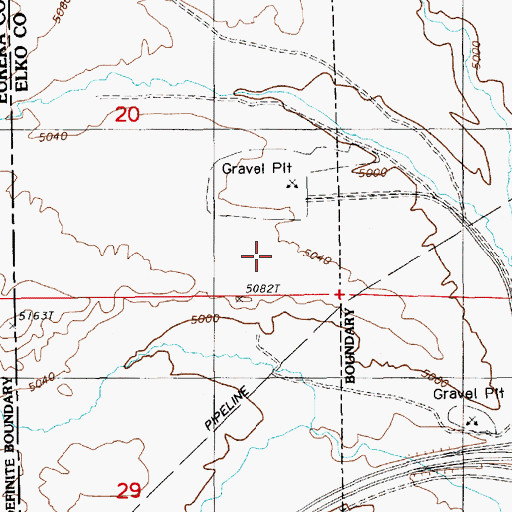 Topographic Map of Stampede, NV