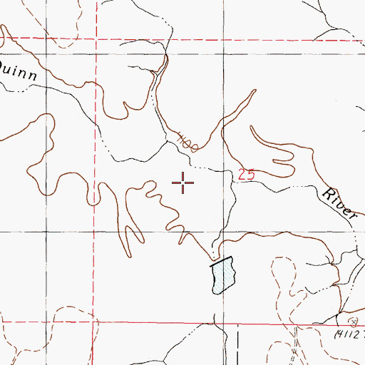 Topographic Map of Happy Creek, NV