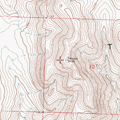 Topographic Map of Terraced Hills, NV