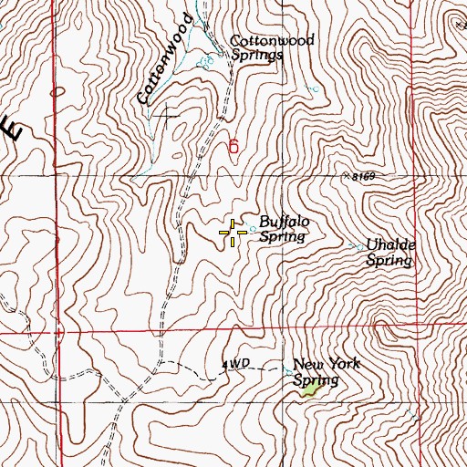 Topographic Map of Buffalo Spring, NV