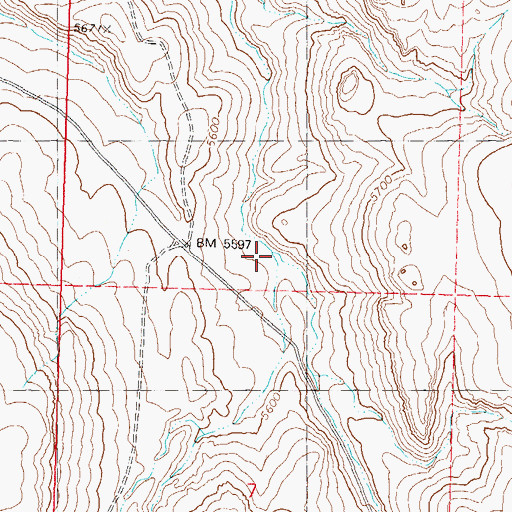 Topographic Map of Big Hog Ranch Creek, NV
