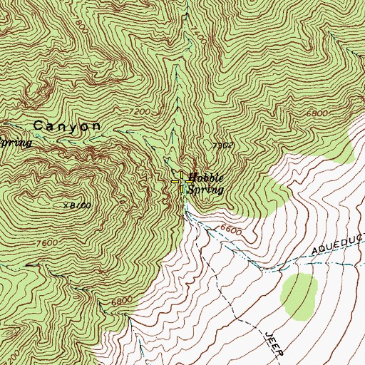 Topographic Map of Hobble Spring, NV
